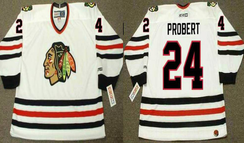 2019 Men Chicago Blackhawks #24 Probert white CCM NHL jerseys->chicago blackhawks->NHL Jersey